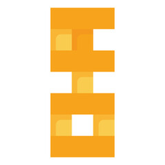 Obraz premium Wooden blocks icon. Flat design. For presentation, graphic design, mobile application.