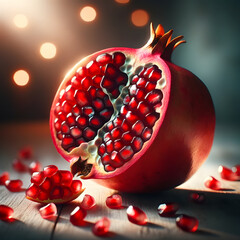 pomegranate, fruit, food, red, healthy, fresh, freshness, diet, seeds, vegetarian, antioxidant