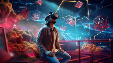 Virtual Reality VR 3D Technology [300DPI]