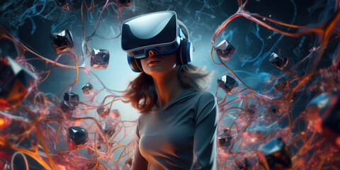 Virtual Reality VR 3D Technology [300DPI]
