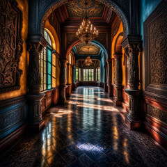 Fototapeta na wymiar Ornate Hallway