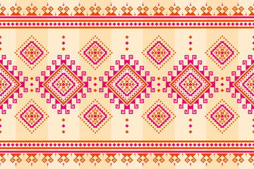 Carpet tribal pattern art. Geometric ethnic seamless pattern traditional. Aztec ethnic ornament print. Mexican style. Design for background, fabric, clothing, carpet, textile, batik, embroidery.