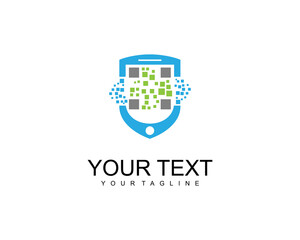 Mobile checking logo, phone service logo, repair logo design vector template