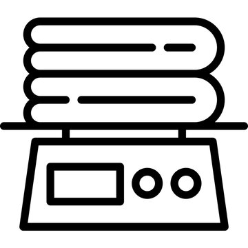 recommend clip art: Scale icon. Outline design. For presentation, graphic design, mobile application.