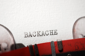 Backache concept view