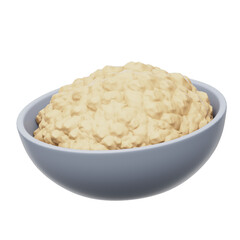 Kefir Cheese 3D Icon Isolated Transparent Background