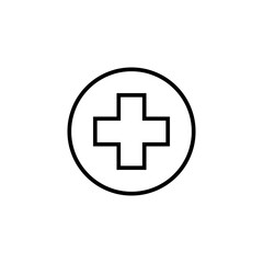 Hospital icon vector. Medic illustration sign. Nurse symbol or logo.