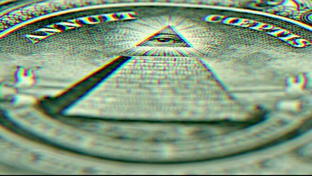 Eye of Providence. Masonic symbol. All seeing eye inside triangle pyramid. New World Order. Sacred geometry, religion, spirituality, occultism. astrology, alchemy, boho and magic symbol