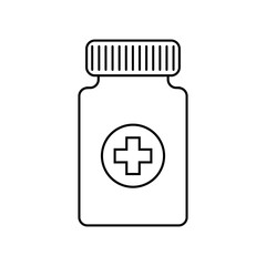 Pills icon vector. Antibiotics illustration sign. Vitamins symbol or logo.