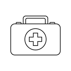 First aid kit icon vector. Ambulance illustration sign. first aid post symbol.