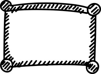  Hand drawn frame line drawing doodle
