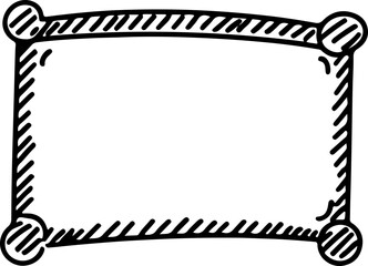  Hand drawn frame line drawing doodle
