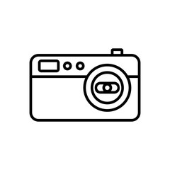 Camera icon vector. Photo illustration sign. Photo studio symbol or logo.