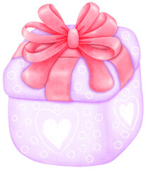 Festive Watercolor Valentine's day Illustration