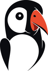 Penguin head isolated on a white background vector illustration