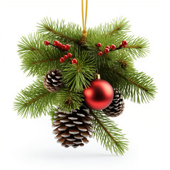 Obraz na płótnie Canvas Christmas branch of a pine