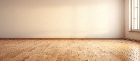 vacant hardwood floor room in new apartment copy space image