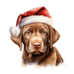 Brown labrador puppy. Ai generated image