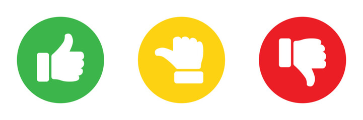 feedback thumbs up and thumbs down icon set © vectadiaries