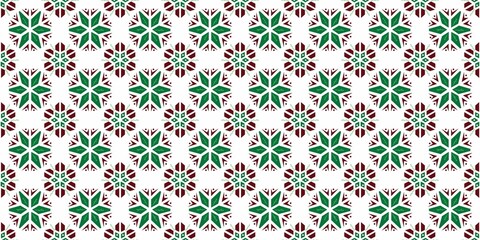 abstract pattern with snowflakes and Christmas's trees. seamless pattern with geometric shapes
