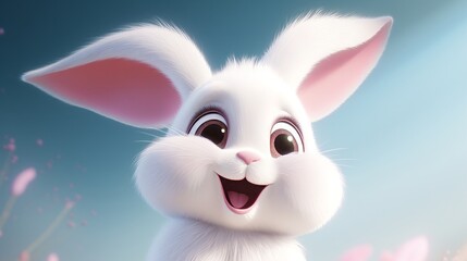 Obraz na płótnie Canvas Bunny Delight. Soft Animated Charms. Charming Character Illustrations.