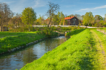 Fototapeta na wymiar Poland, Upper Silesia, Zabrze, Borsigwerk company town seen from Bytomka Creek