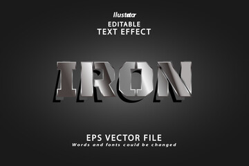 Editable iron text effect