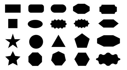 Geometric shapes vector. Geometric shapes vector illustration isolated on a white background.