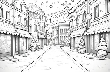Coloring Pages of Christmas City Celebration