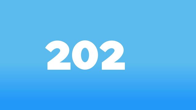 New year background animation from 2023 to 2024. Animated new year with 3 got hooked and changed to 4