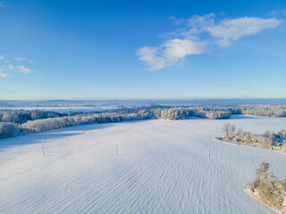 Fototapeta na wymiar drone winter view