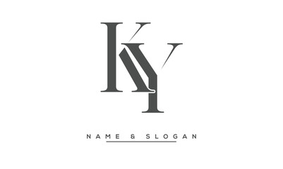KY,  YK,  K,  Y  Abstract  Letters  Logo  Monogram