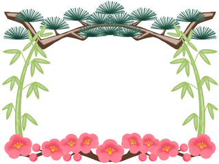 松竹梅カラーフレーム