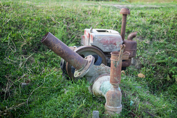 A water pump and blurred background