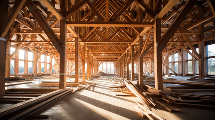 Timber Frame Construction Site