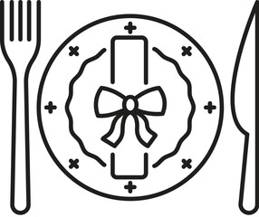 christmas dinner icon