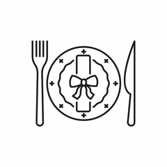 christmas dinner icon