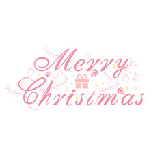 Merry Christmas and Happy New Year text, lettering for greeting cards, banners, posters, isolated vector illustration. Merry Christmas and Happy New Year greeting 