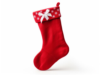 Christmas stocking, white background