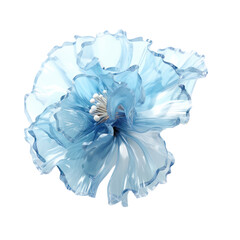 sky blue crystal carnation,sky blue carnation made of crystal isolated on transparent background,transparency 
