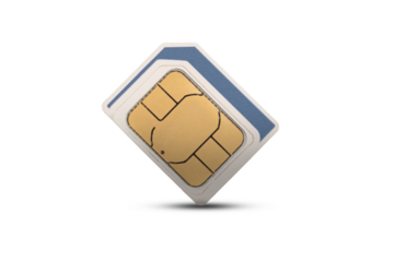 Blank micro nano SIM isolated on white background