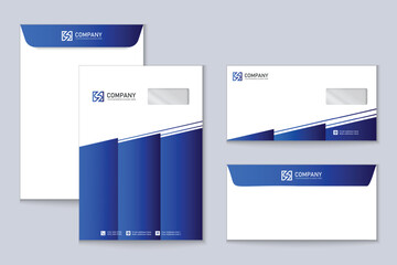 Modern company business envelope template