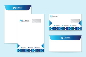 Modern company business envelope template