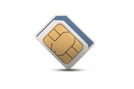 Blank micro nano SIM isolated on white background