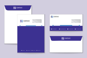 Modern company business envelope template