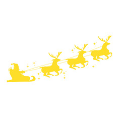 Santa Sleigh Reindeer Flying