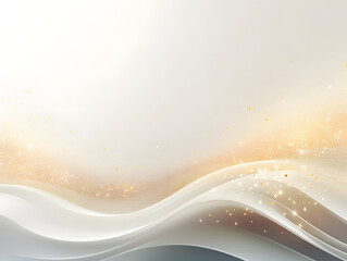 Obraz premium Illustration of abstract gold wave shape with gradient and space background.