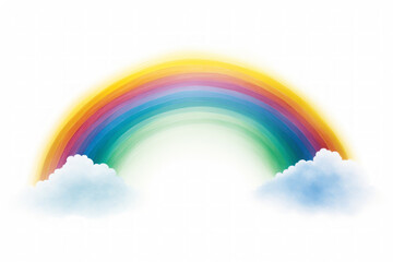 A rainbow of seven colors. Color scheme illustration in bright and pale colors. A concept suitable for hopes, desires, and wishes that will make your hopes and happiness come true.