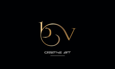 BV, VB, B, V abstract letters logo monogram