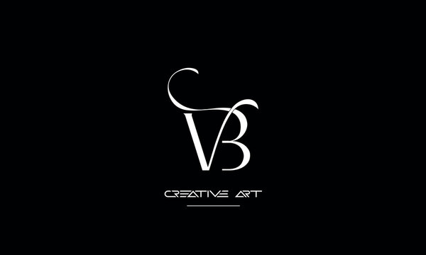 BV, VB, B, V abstract letters logo monogram